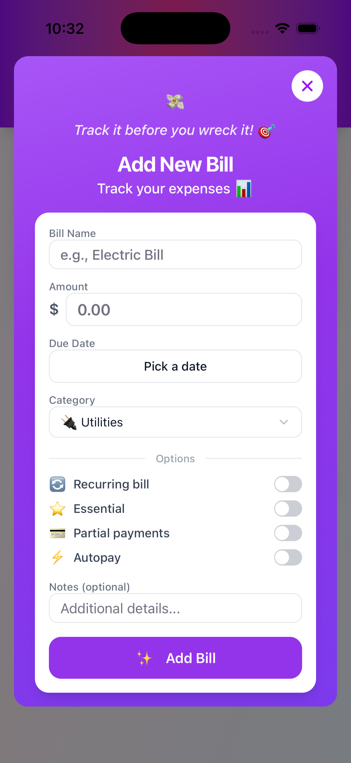 Bill-ie Budget